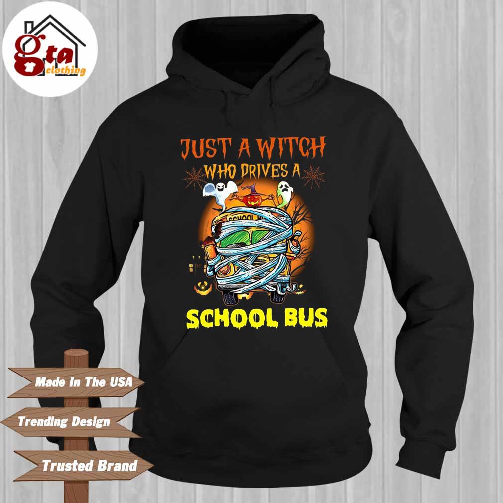 Just a witch who drives a school bus Halloween Hoodie