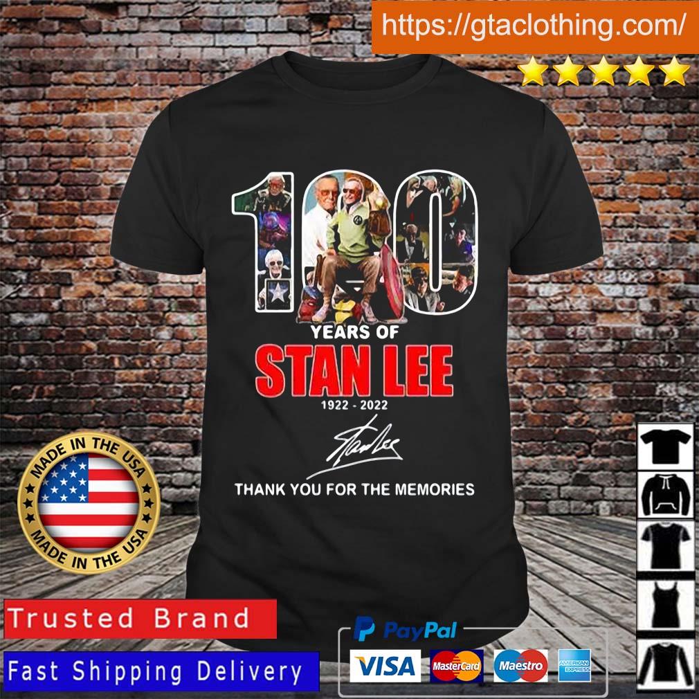 100 years of Stan Lee 1922 2022 signature shirt